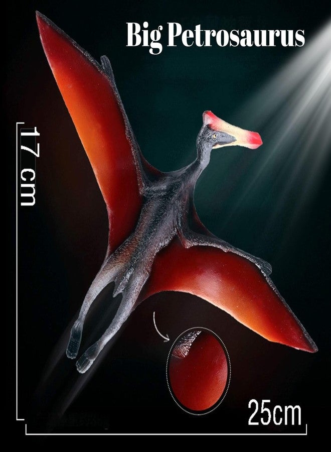 Mallexo مجموعة مجسمات ديناصورات ما قبل التاريخ من ماليكسو للأطفال من عمر 3 سنوات فما فوق | قطعتان من مجسمات ديناصورات بتروصور، حيوانات برية، مخلوقات الغابة، مجموعة لعب نموذجية للأولاد والبنات، هدية عيد ميلاد للأطفال، قطعة ديكور - Image 4